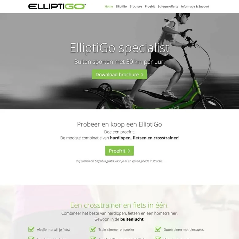 De website van ElliptiGO