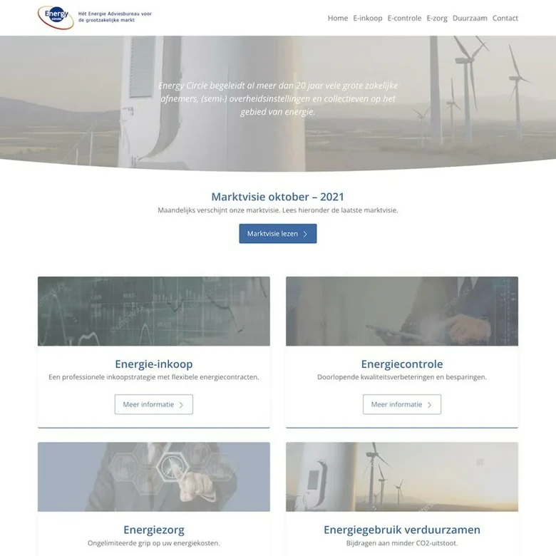 Website van Energy Circle