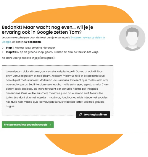 Een verzoek om een review achter te laten