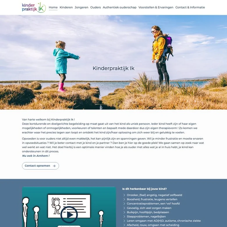 Website van Kinderpraktijk IK