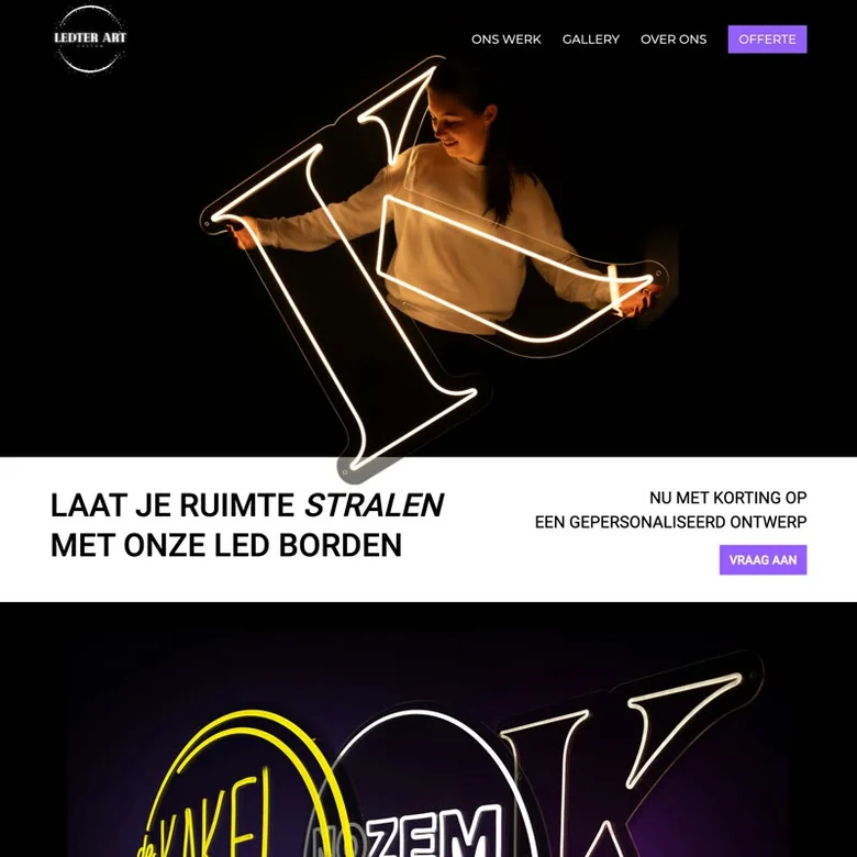 De website van Ledter.Art