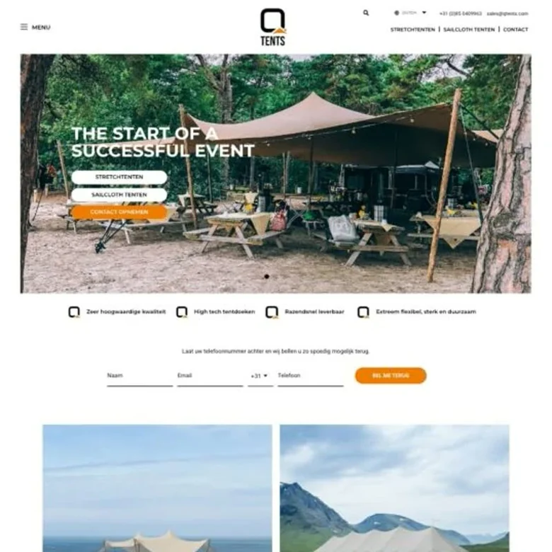 Website van Qtents