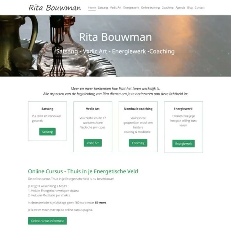 Schermafbeelding van de website van ritabouwman