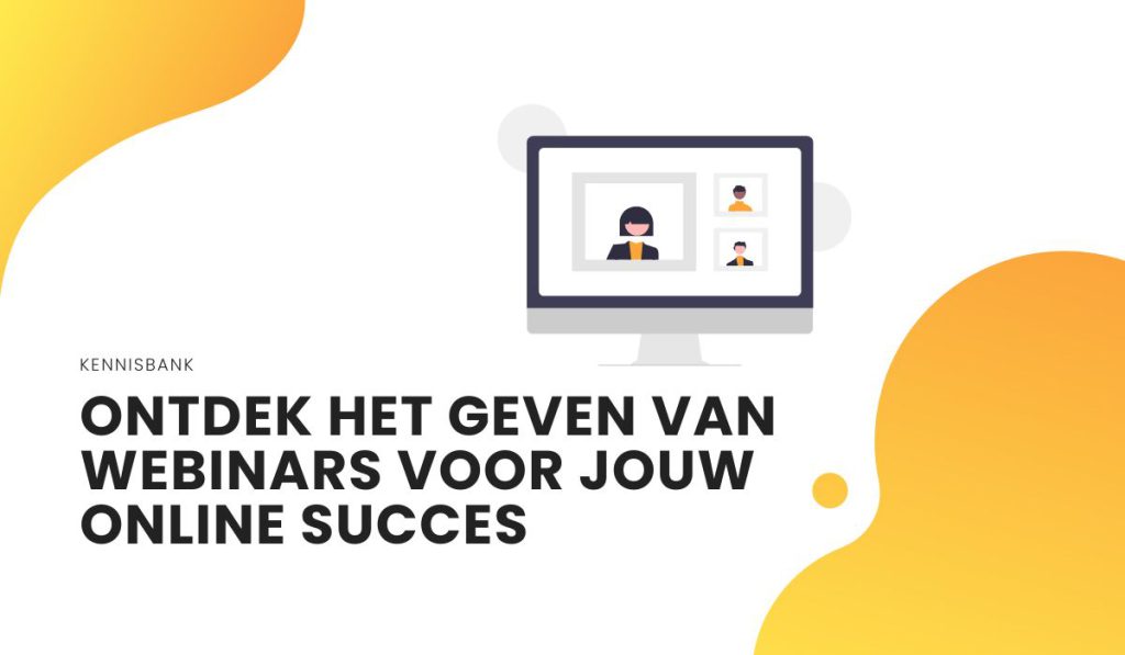 Illustratie van een webinar op een computerscherm