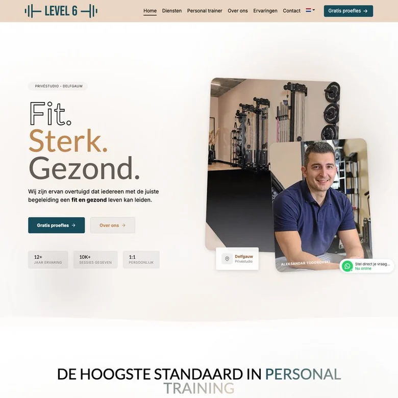 De website van Level Six