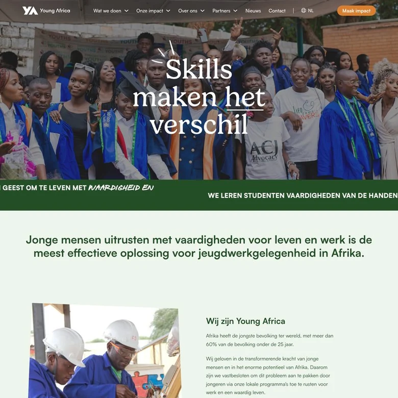 De Nederlandstalige website van Young Africa