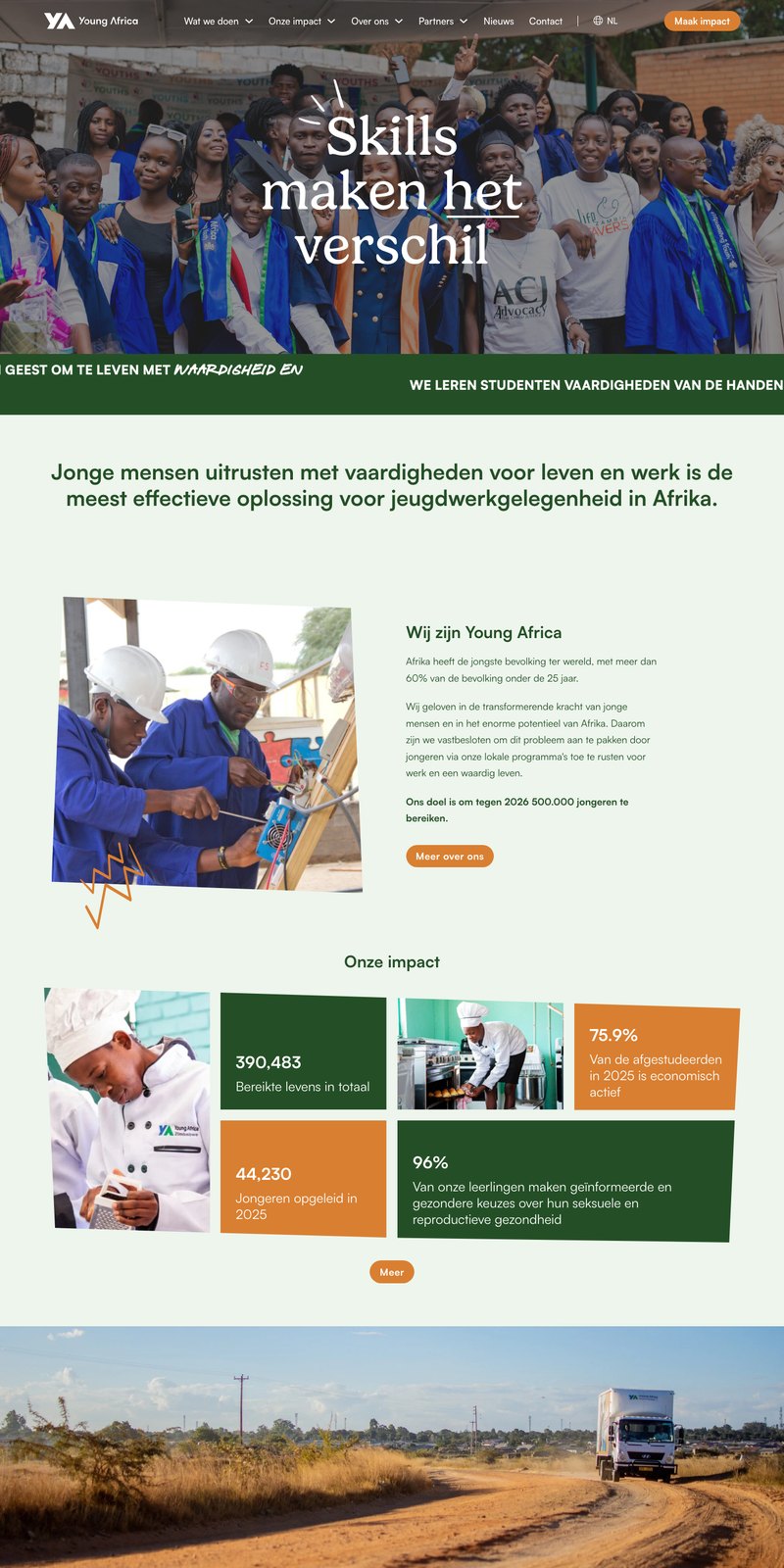 De Nederlandstalige website van Young Africa
